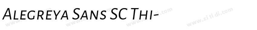 Alegreya Sans SC Thi字体转换